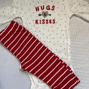 Carter's 2pc Hugs & Kisses Top & Bottom NWT
